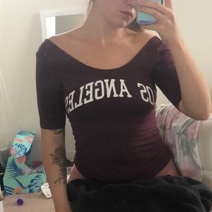 off the shoulder-los angeles 3/4 length sleeve top